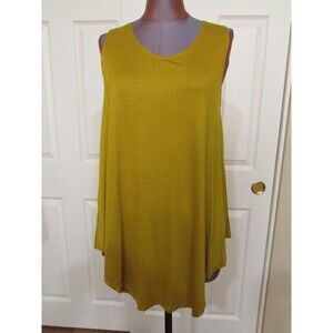 NOBLU GOLD/BLACK DOT COTTON SPANDEX JERSEY SLEEVELESS TOP SIZE S NEW WITH TAGS